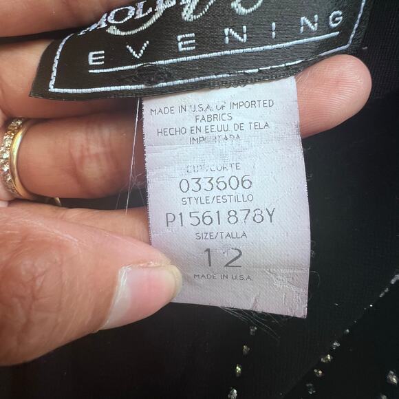 New Black Velvet Maxi Dress Women's 12 Sparkling Glitter Goth Fairy Whimsigoth‎ - Picture 7 of 8